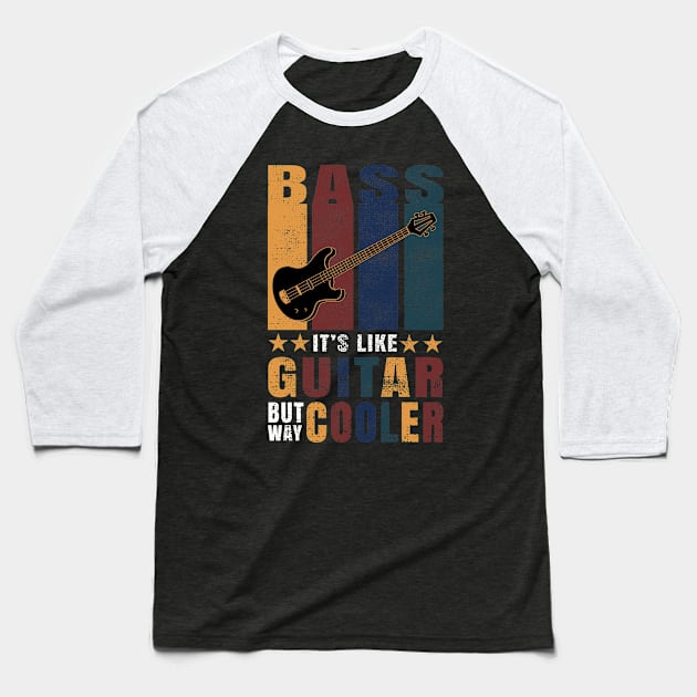 Funny Bass Guitar Baseball T-Shirt by TuuliTuule